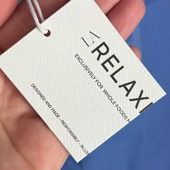 LA Relaxed • NWT Blue Tie Back Short Sleeve Dress - Picture 4 of 6